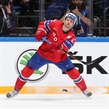 MOSCOW, RUSSIA - MAY 7: Norway's Henrik Odegaard #42 clears the puck during preliminary round action against Denmark at the 2016 IIHF Ice Hockey Championship. (Photo by Andre Ringuette/HHOF-IIHF Images)

